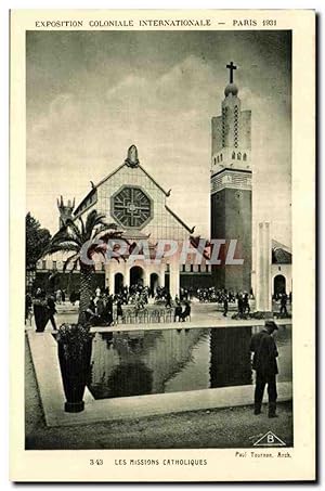 Seller image for Carte Postale Ancienne Exposition coloniale internationale Paris 1931 Les Missions Catholiques for sale by CPAPHIL