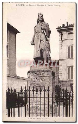 Carte Postale Ancienne Orange Statue de Rimbaud II Prine d'Orange