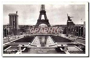 Carte Postale Ancienne Exposition Internationale Paris 1937 vue d'ensemble prise du trocadero Tou...