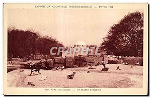 Image du vendeur pour Carte Postale Ancienne - Exposition Coloniale Internationale - Paris 1931 Parc Zoologique - La Savane Africane mis en vente par CPAPHIL