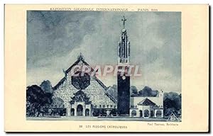 Seller image for Carte Postale Ancienne Paris Exposition coloniale internationale 1931 Les missions catholiques for sale by CPAPHIL