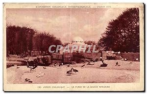 Image du vendeur pour Carte Postale Ancienne Exposition Coloniale Internationale Paris 1931 Jardin Zoologique La Place De La Savane Africaine mis en vente par CPAPHIL