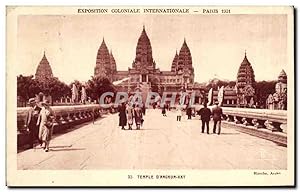 Carte Postale Ancienne -Exposition Coloniale Internationale - Paris 1931 Temple d'Angkor- Vat