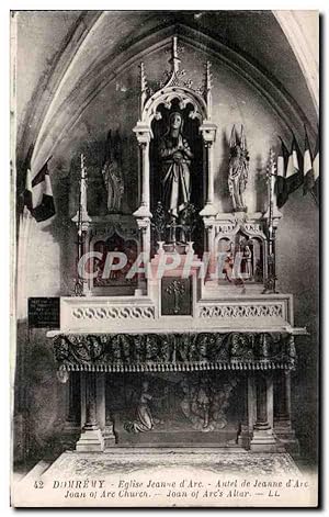 Imagen del vendedor de Carte Postale Ancienne Domremy Eglise Jeanne d'Arc Autel de Jeanne d'Are Joan of Arc Church Joan of Arc's a la venta por CPAPHIL