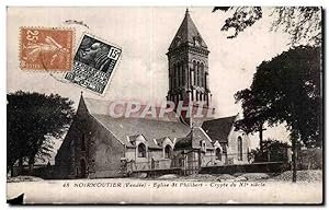 Carte Postale Ancienne Noirmoutier Eglise dt Philibert Crypte du XIe