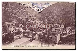 Bild des Verkufers fr Carte Postale Ancienne Gorges Du Tarn Ste Enimie vue gnrale zum Verkauf von CPAPHIL