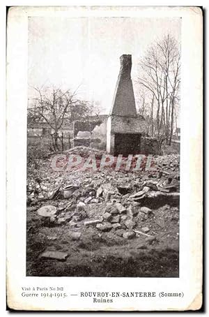 Carte Postale Ancienne Rouvroy En Santerre (Somme) Ruines