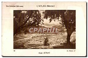 Bild des Verkufers fr Carte Postale Ancienne Maroc L'Atlas (Maroc) vue d'Asni zum Verkauf von CPAPHIL