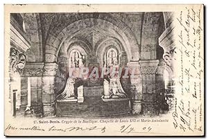 Image du vendeur pour Carte Postale Ancienne Saint Denis Crypte de la Basilique Chapelle de Louis XVI et Marie Antoinette mis en vente par CPAPHIL