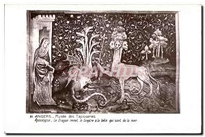 Carte Postale Ancienne Angers Musee des Tapisseries Apocalypse Le Dragon remet le Sceptre a la be...