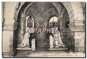 Image du vendeur pour Carte Postale Ancienne Saint Denis La Basilique La Crypte Chapelle de Louis XVI et de Marie Antoinette mis en vente par CPAPHIL