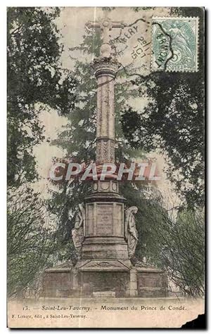 Bild des Verkufers fr Carte Postale Ancienne Saint leu taverny monument du prince de conde zum Verkauf von CPAPHIL