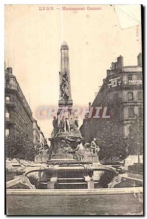 Carte Postale Ancienne Lyon Monument Carnot