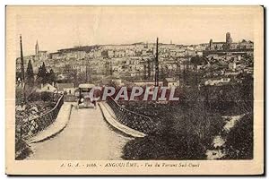 Carte Postale Ancienne Angouleme vue du Versant Sud Ouest