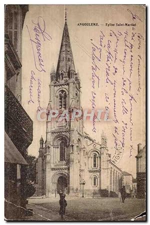 Carte Postale Ancienne Angouleme Eglise Saint Martial