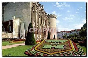 Carte Postale Semi Moderne Angouleme Jardins de I'Hôtel de Ville Ecusson de Armes d'Angouleme