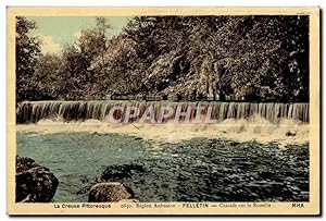 Carte Postale Ancienne Felletin La Creuse Pittoresque Region Aubusson Cascade sur la Rozeille