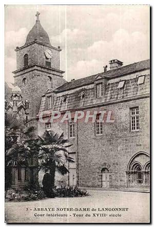 Image du vendeur pour Carte Postale Ancienne Abbaye Notre Dame de Langonnet Cour intrieure Tour du XVII siecle mis en vente par CPAPHIL
