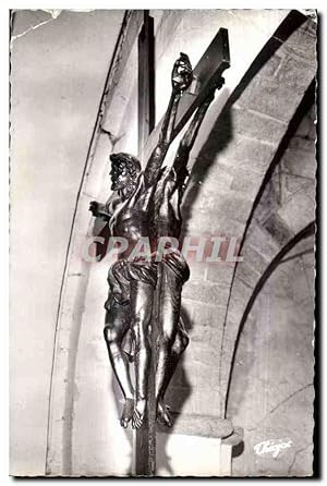 Imagen del vendedor de Carte Postale Ancienne Moutier D'Ahun (Creuse) intrieur de I'Eglise le christ double a la venta por CPAPHIL