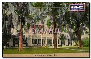 Carte Postale Ancienne A Beautiful Antie Bellum Home Louisiana