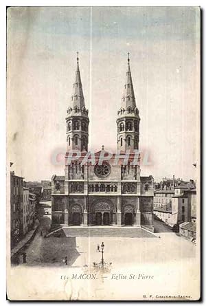 Carte Postale Ancienne Macon Eglise St Pierre