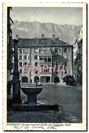 Carte Postale Ancienne Innsbruck Herzog Friedrich Strabe mit Goldenem Dachl