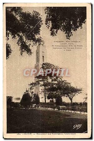 Bild des Verkufers fr Brest - Monument aux Americains - Carte Postale Ancienne zum Verkauf von CPAPHIL