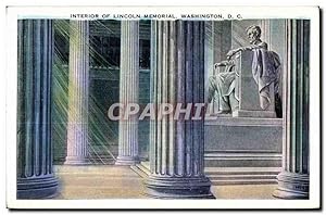 Seller image for Carte Postale Ancienne Interior Of Lincoln Memorial Washington for sale by CPAPHIL