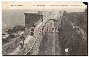 Seller image for Carte Postale Ancienne Cote d'Emeraude Saint Malo Promenade sur les Remparts Tour Bidouane for sale by CPAPHIL