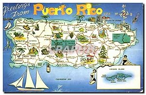 Imagen del vendedor de Carte Postale Semi Moderne Greetings From Puerto Rico a la venta por CPAPHIL