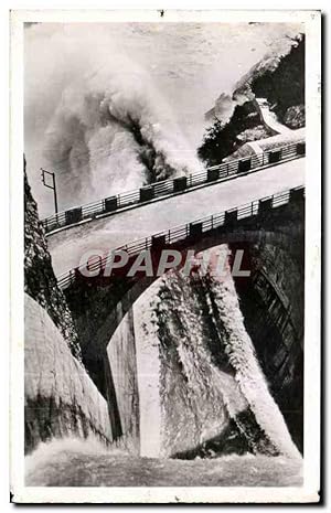 Carte Postale Ancienne Genissiat Ain Pont et Cascade de la Doucine