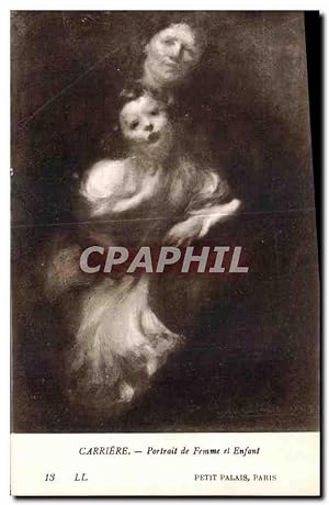 Image du vendeur pour Carte Postale Ancienne Carriere Portrait de Femme et Enfant Petit Palais Paris mis en vente par CPAPHIL