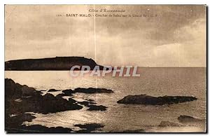 Bild des Verkufers fr Carte Postale Ancienne Saint Malo Coucher de Soleil sur le Grand Be zum Verkauf von CPAPHIL