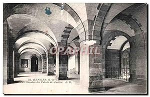 Bild des Verkufers fr Carte Postale Ancienne Rennes Les Arcades du Palais de Justice zum Verkauf von CPAPHIL