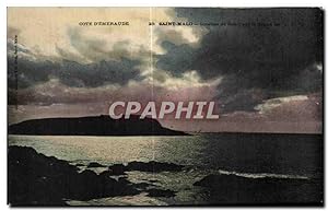 Bild des Verkufers fr Carte Postale Ancienne Saint Malo Coucher de soleil sur le Grand Be zum Verkauf von CPAPHIL