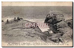 Carte Postale Ancienne Penmarck Saint Guenole Le Rocher de la Croix ou le
