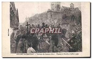 Bild des Verkufers fr Carte Postale Ancienne Oulchy le Chteau Tableau de Jaenne d'Arc zum Verkauf von CPAPHIL