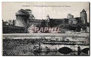 Bild des Verkufers fr Carte Postale Ancienne Fougeres Le Pont de Rennes et la Courtine Nord du Chteau zum Verkauf von CPAPHIL