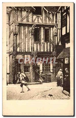 Image du vendeur pour Carte Postale Ancienne Joigny Vielle Maison place du Pilori (d'apres une ancienne gravure) mis en vente par CPAPHIL