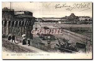 Carte Postale Ancienne Saint Malo Les Remparts et le Casino