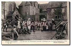 Image du vendeur pour Carte Postale Ancienne Folklore Costume Jules Girardet Les Recolles de Fousnant Ramenes a Quimper par la Garde Nationale Musee de Quimper mis en vente par CPAPHIL