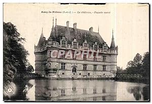 Carte Postale Ancienne Azay le Rideau Le Château Façade ouest