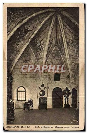 Bild des Verkufers fr Carte Postale Ancienne Cinq Mars Salle gothique du chteau zum Verkauf von CPAPHIL