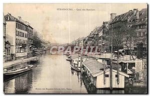 Carte Postale Ancienne Strasbourg Quai des Bateliers
