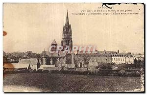 Carte Postale Ancienne Ar Folgoat Gwel vue générale le presbytere l'église