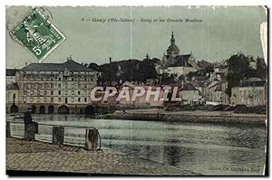 Carte Postale Ancienne Gray (Hte Saone) Gray et les Grands Moulins