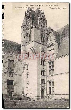 Carte Postale Ancienne Châteaux de la Loire Intérieur Gourlaine Tourelle de gauche