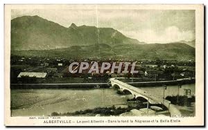 Bild des Verkufers fr Carte Postale Ancienne Albertville Le pont Albertin Dans le fond la Negresse et la Belle Etoille zum Verkauf von CPAPHIL