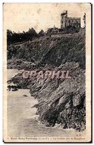 Carte Postale Ancienne Saint Quay Les Falaises Prise du Semaphore