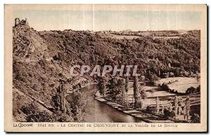 Carte Postale Ancienne Le Château de Chouvigny et la vallée de la Sioule